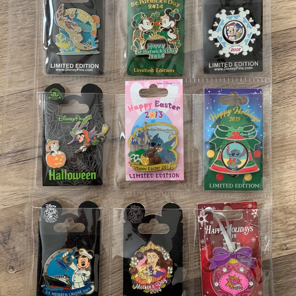 45 limited edition Disney pins.